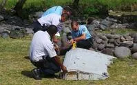 留尼汪岛发现的疑似马航MH370残骸。REUTERS